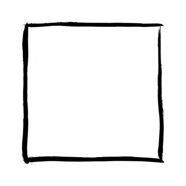 Elle çizilmiş kare çerçeve