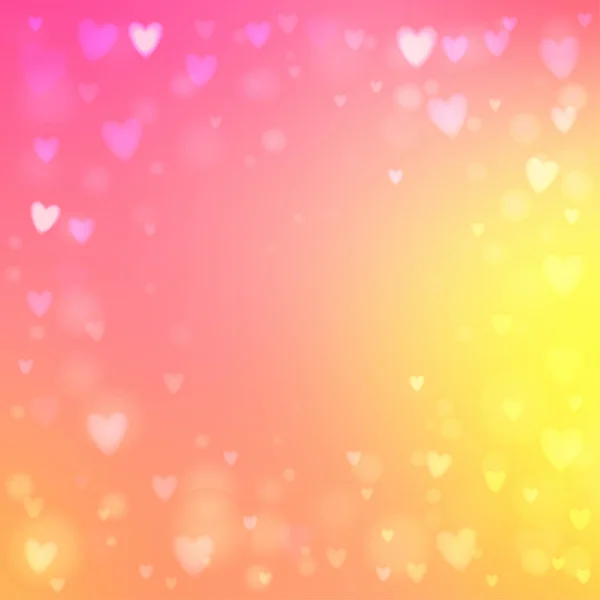 Corazones abstractos luces fondo — Vector de stock