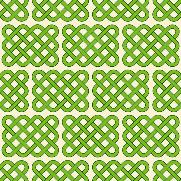 緑のケルト スタイルのシームレス パターン — ストックベクタ