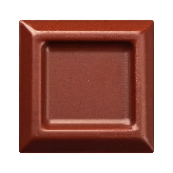 Jeden Čtvercový Kus Čokolády Izolované Nad Bílým Realistické Vektorové Ilustrace — Stockový vektor