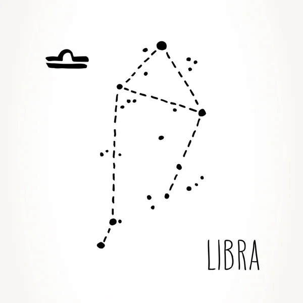 Libra Zodiac constelação signo —  Vetores de Stock