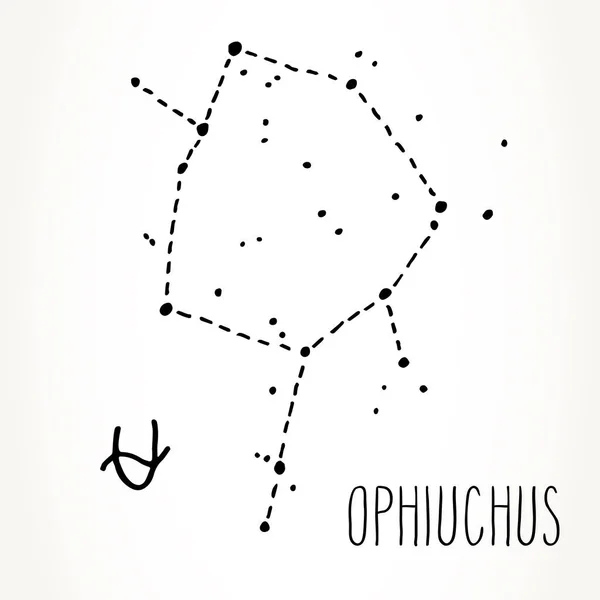 Ophiuchus Zodíaco constelação signo — Vetor de Stock