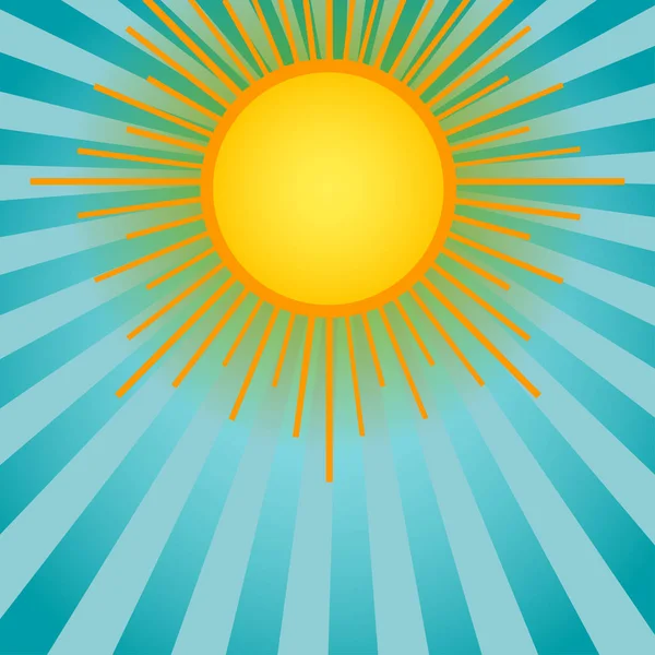 Soleil sur le fond du ciel — Image vectorielle