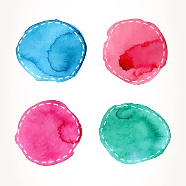 Kesikli suluboya daireler