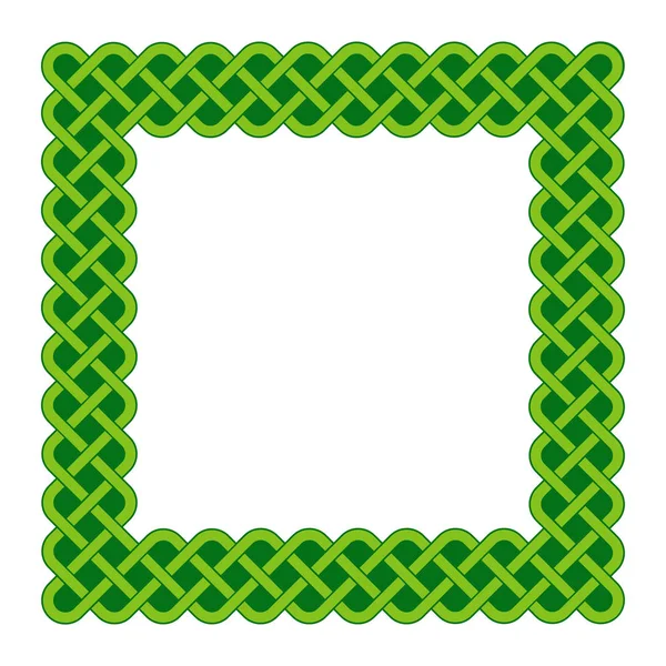 Green celtic style frame — Stock Vector