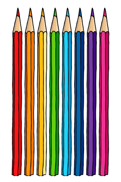 Lápices de colores ilustración — Vector de stock