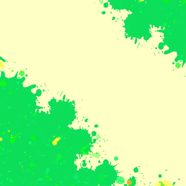 Зелена акварельна фарба стискає рамку — стоковий вектор