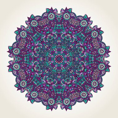 Çiçek doodle mandala