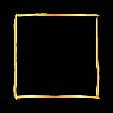 Altın boya kontur kare çerçeve