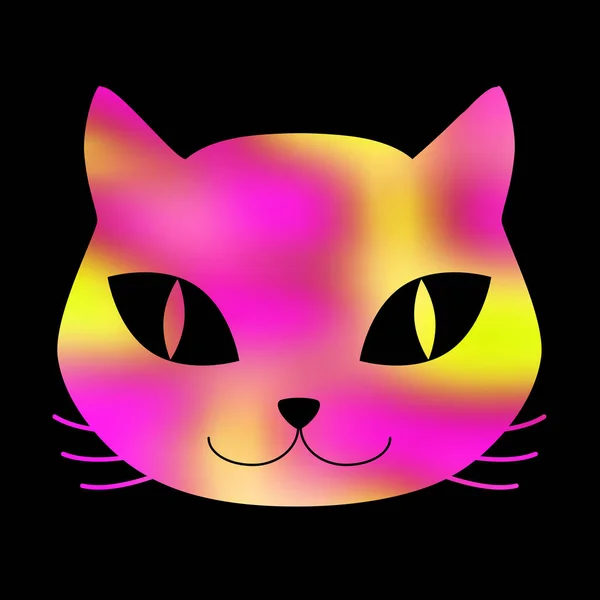 Katzenkopf-Ikone — Stockvektor