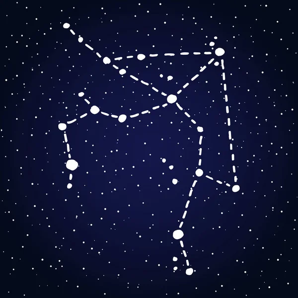 Sagittaire constellation du signe du zodiaque — Image vectorielle