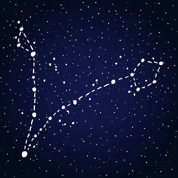 Ιχθείς Zodiac σημάδι στον αστερισμό — Διανυσματικό Αρχείο