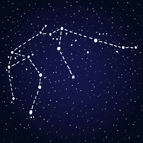 Ετών φωτός στον αστερισμό Υδροχόος Zodiac σημάδι — Διανυσματικό Αρχείο