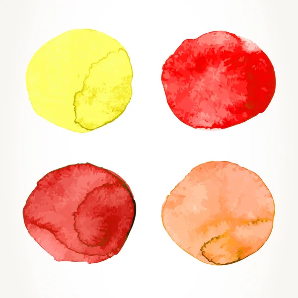 Watercolor circles set — Stock Vector