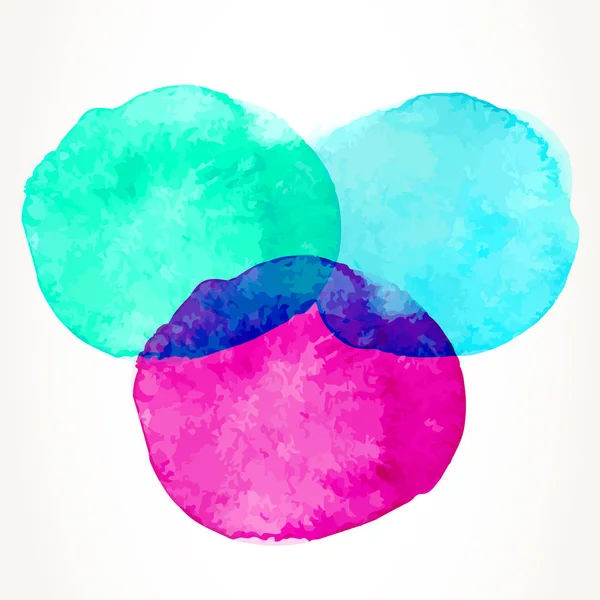Watercolor circles — Stock Vector