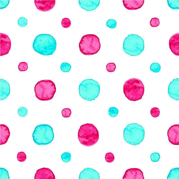 Seamless watercolor dots pattern — Stock Vector