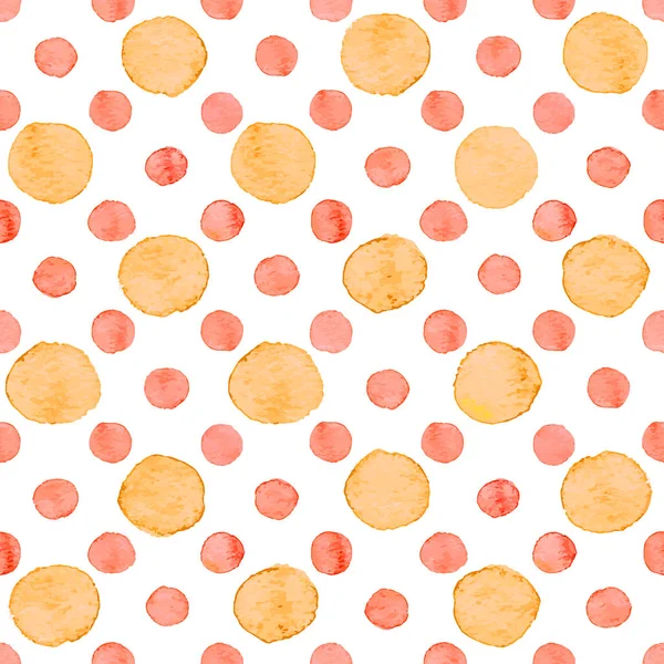 Seamless watercolor dots pattern — Stock Vector