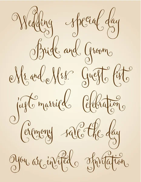 Calligraphie de mariage vintage — Image vectorielle