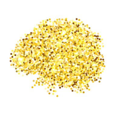 Altın glitter tasarım öğesi