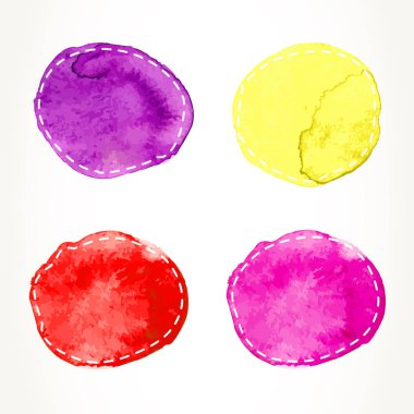 Kesikli suluboya daireler