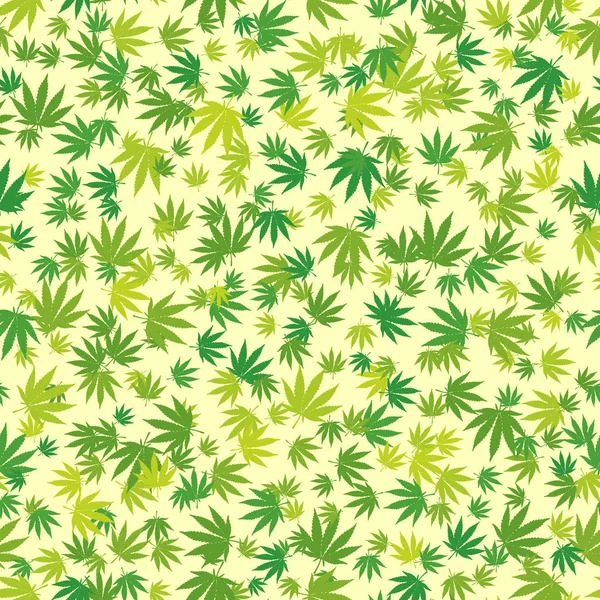 Hand dras marijuana blad — Stock vektor