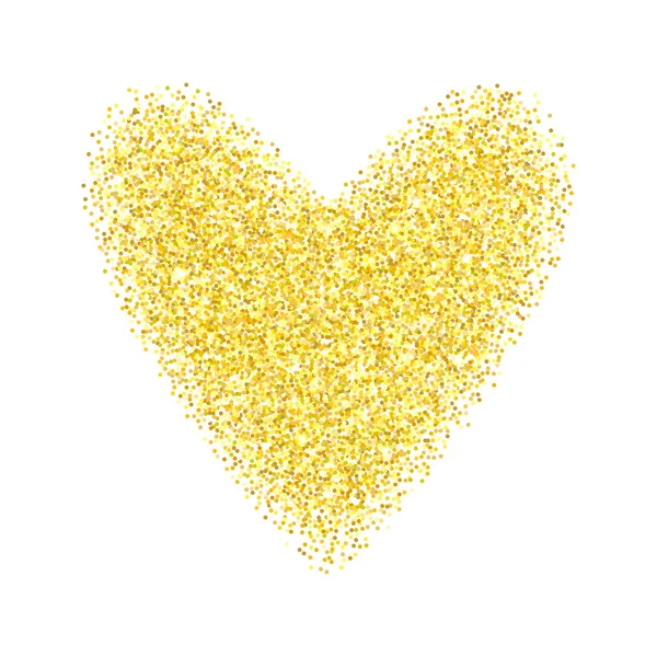 Gold Glitzerherz — Stockvektor