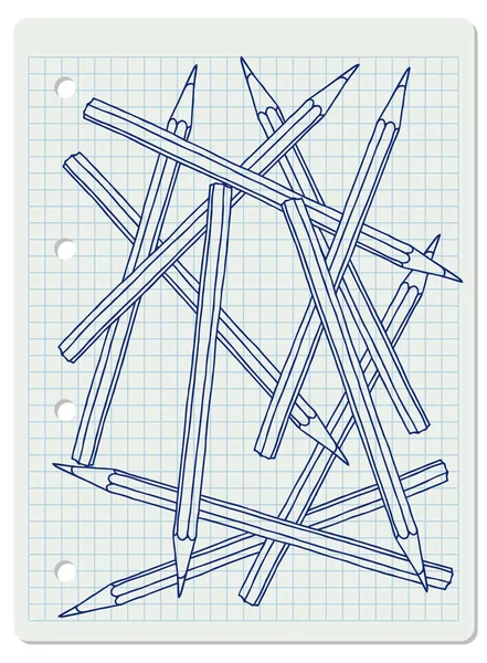 散铅笔插图 — 图库矢量图片