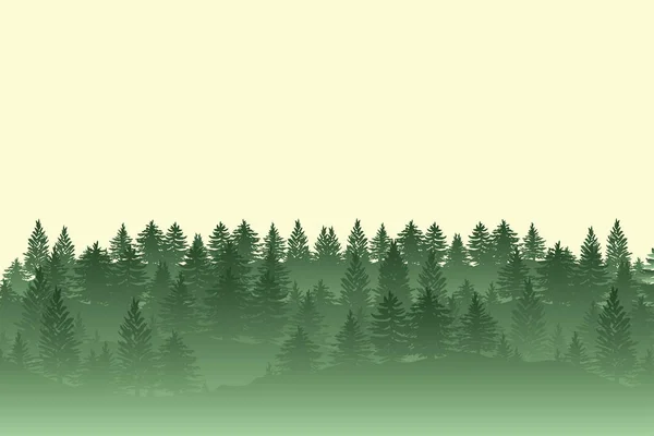 Foresta alberi sagome sfondo — Vettoriale Stock