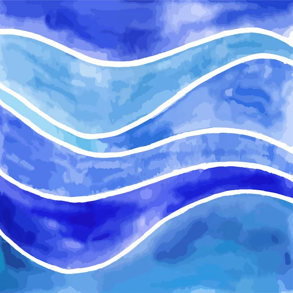 Wellen Aquarell Hintergründe — Stockvektor