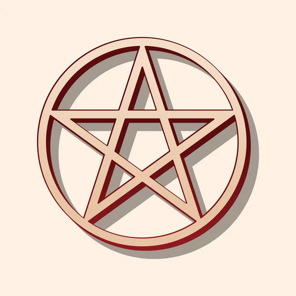 Pentagramma simbolo occulto — Vettoriale Stock