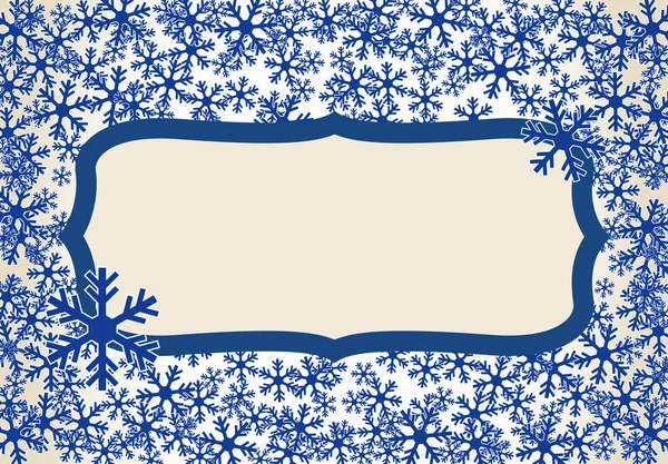 Рождественские снежинки пустая векторная иллюстрация — стоковый вектор