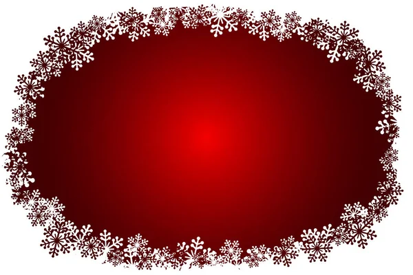 クリスマス雪片ブランクフレームベクトルイラスト — ストックベクタ