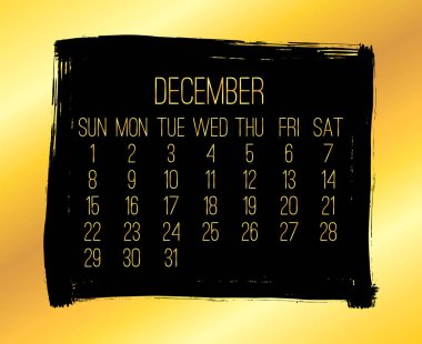 Aralık 2019 Aylık Altın Takvim