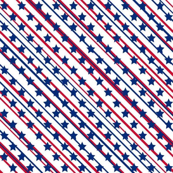 美国星条旗无缝模式 — 图库矢量图片