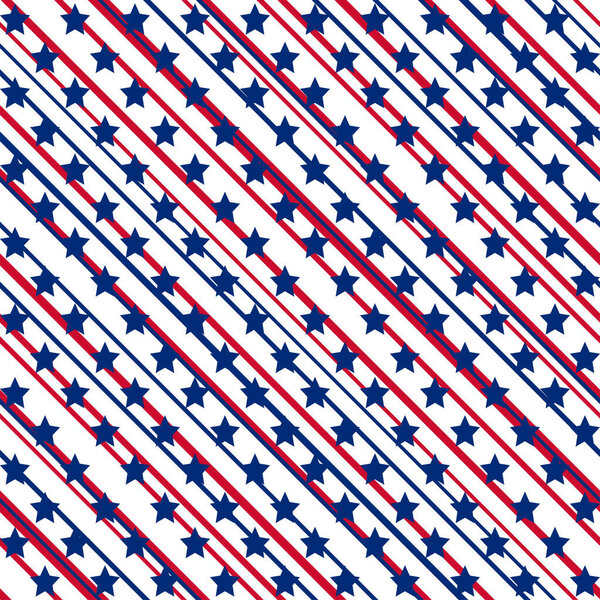 American stars and stripes seamless pattern