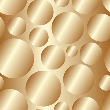 Altın metal degrade daireler dikişsiz desen