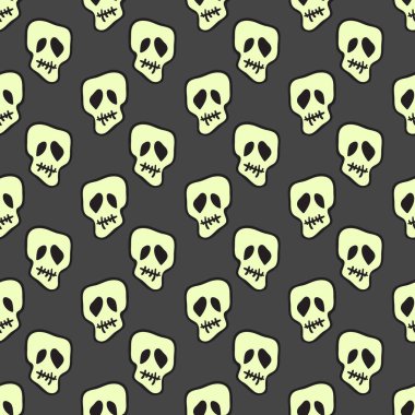 Skulls Halloween kutlama sorunsuz desen