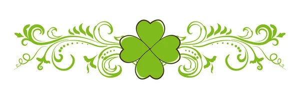 Saint Patrick's Day green clover design element — Stock Vector