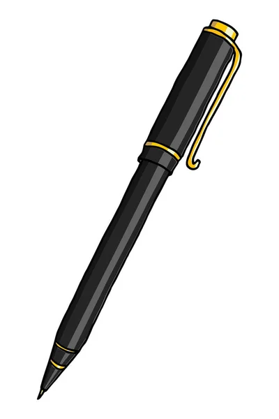 Esferográfica ilustração caneta papelaria — Vetor de Stock
