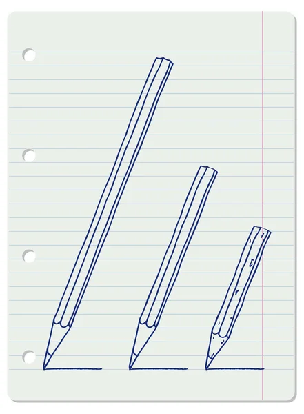 鉛筆セット図 — ストックベクタ