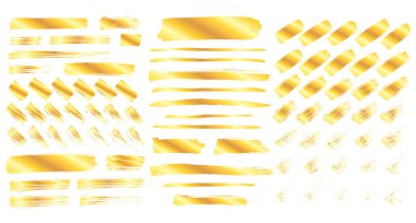 Beyaz üzerinde altın boya vuruşları