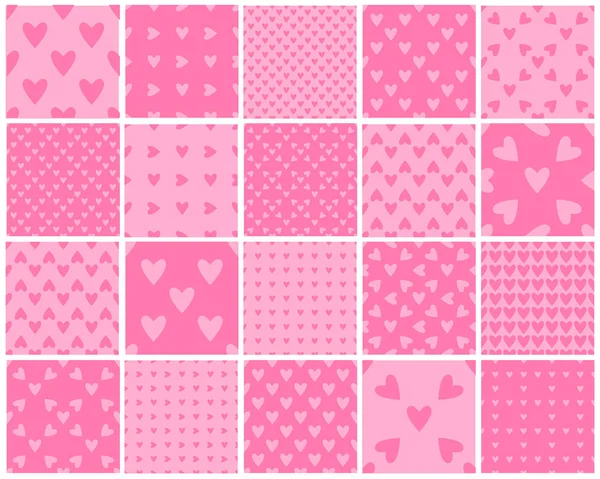 Modèles de cœurs sans couture — Image vectorielle