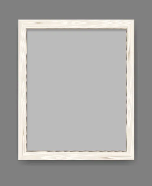 Ilustración de marco en blanco madera — Vector de stock