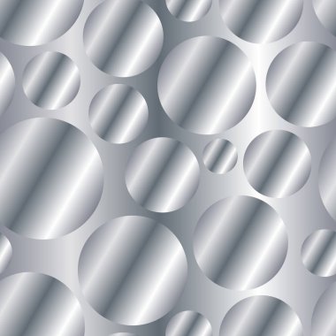 Gümüş metal degrade daireler dikişsiz desen