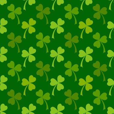 Yeşil yonca yaprağı seamless modeli