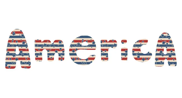 Amerikanska patriotiska bokstäver — Stock vektor