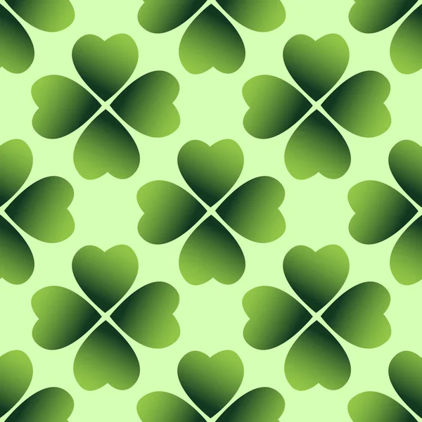 Le trèfle vert laisse un motif sans couture — Image vectorielle