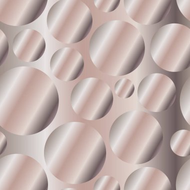 Metal bronz eğimli daireler pürüzsüz desen