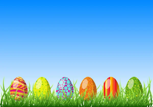 Frohe Ostern Grußkarte Hintergrund — Stockvektor