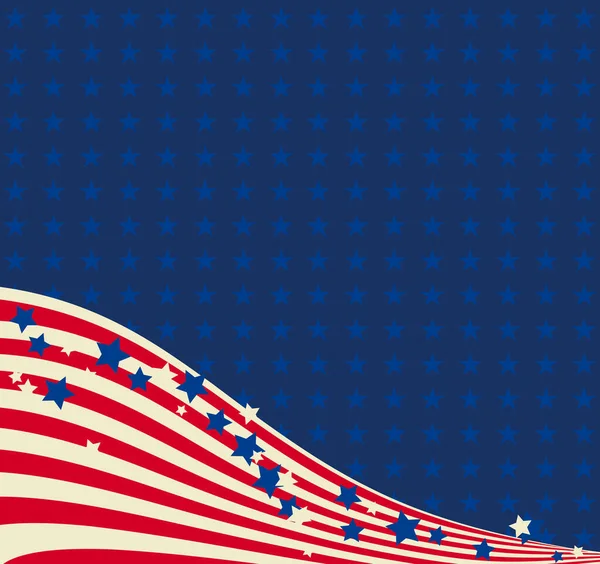 Bandiera americana sfondo patriottico — Vettoriale Stock